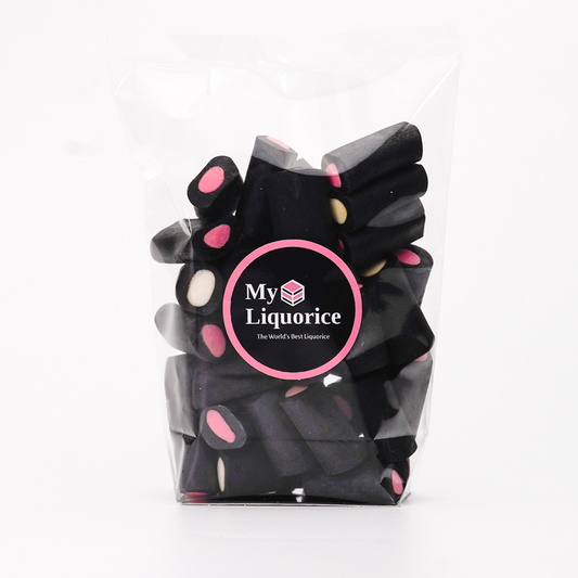 Dutch Licorice Cream Rock - soft licorice with a fruity fondant centre