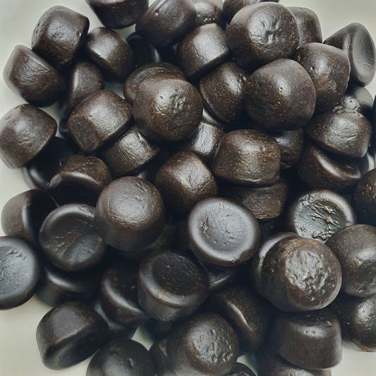 Dutch Licorice Buttons - soft & chewy slightly salted candy