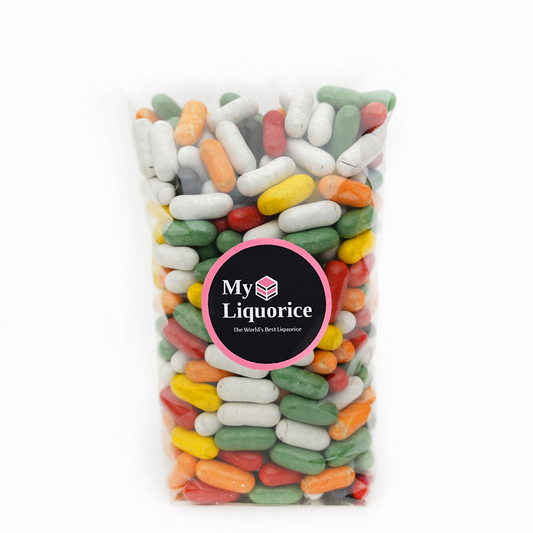 Mini Licorice Comfits - lightly sugar coated medium strong licorice pieces